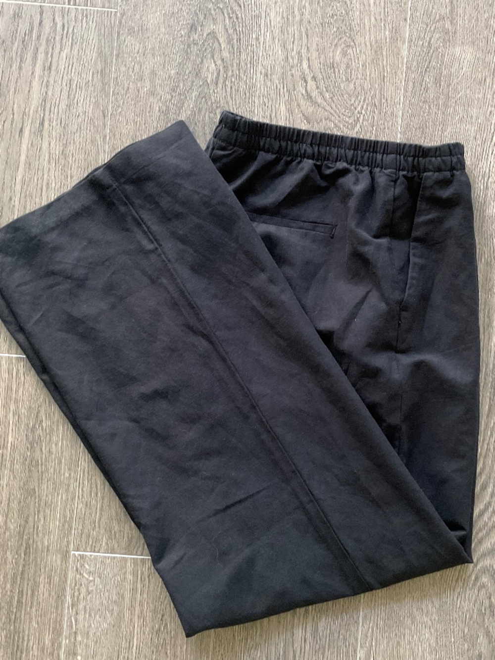 H&M Flowy Linen Blend Pintuck Wide Leg Pants